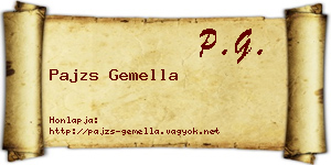 Pajzs Gemella névjegykártya